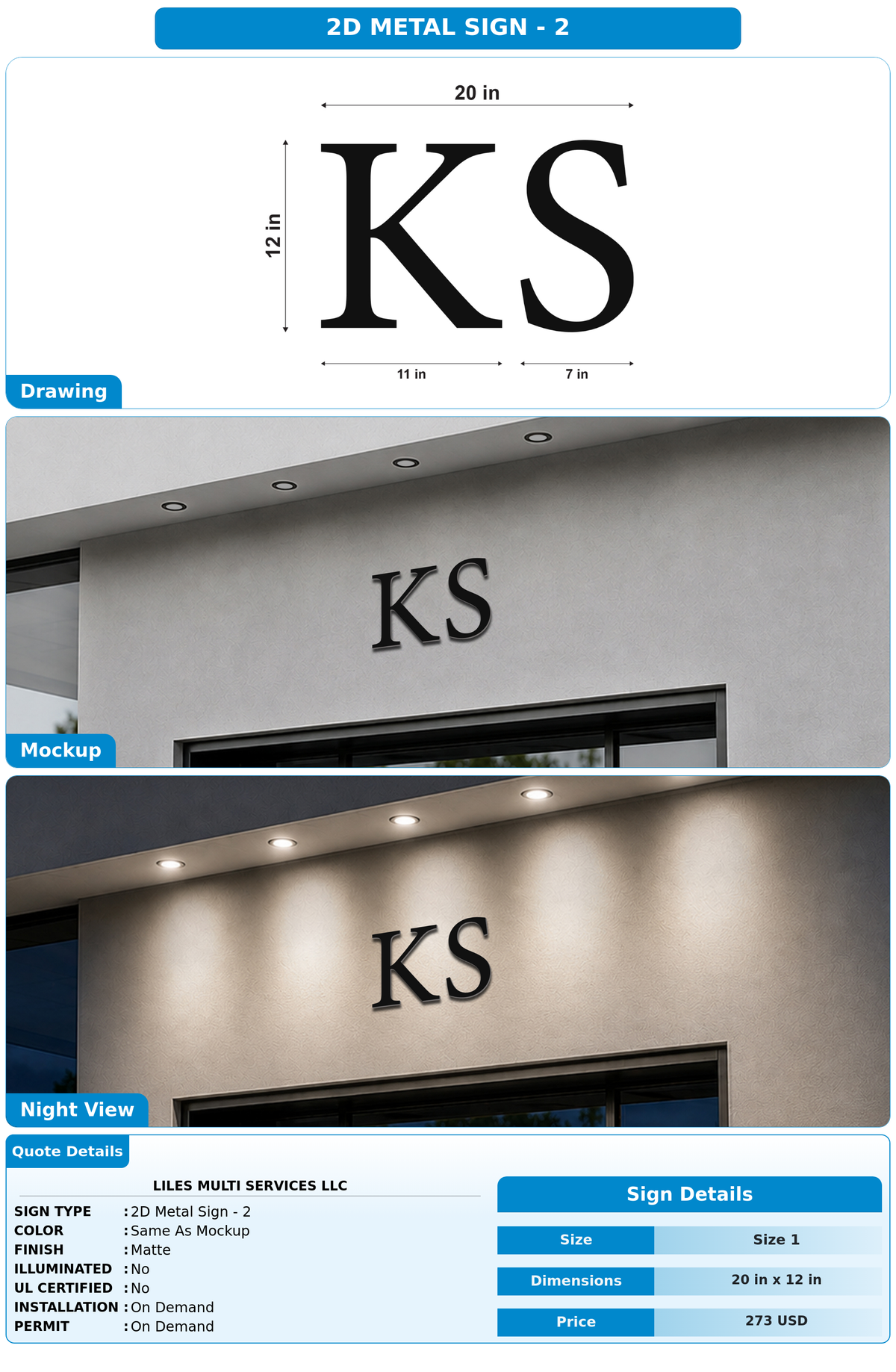 CUSTOM MOCKUP SIGN FOR Liles Multi Services LLC