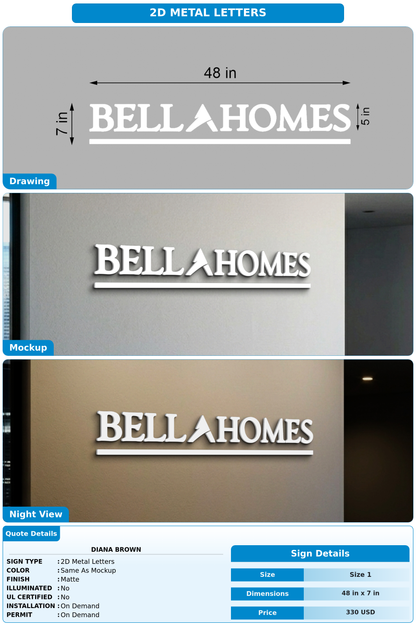 CUSTOM MOCKUP SIGN FOR Diana Brown