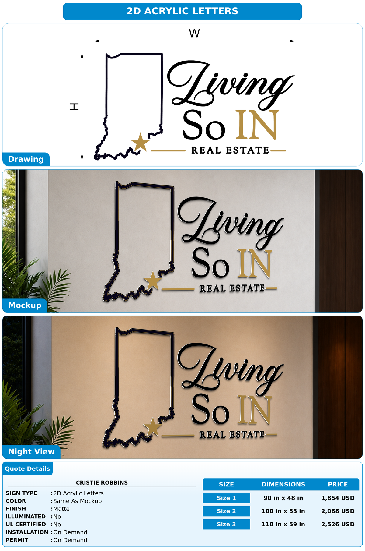 CUSTOM MOCKUP SIGN FOR Cristie Robbins
