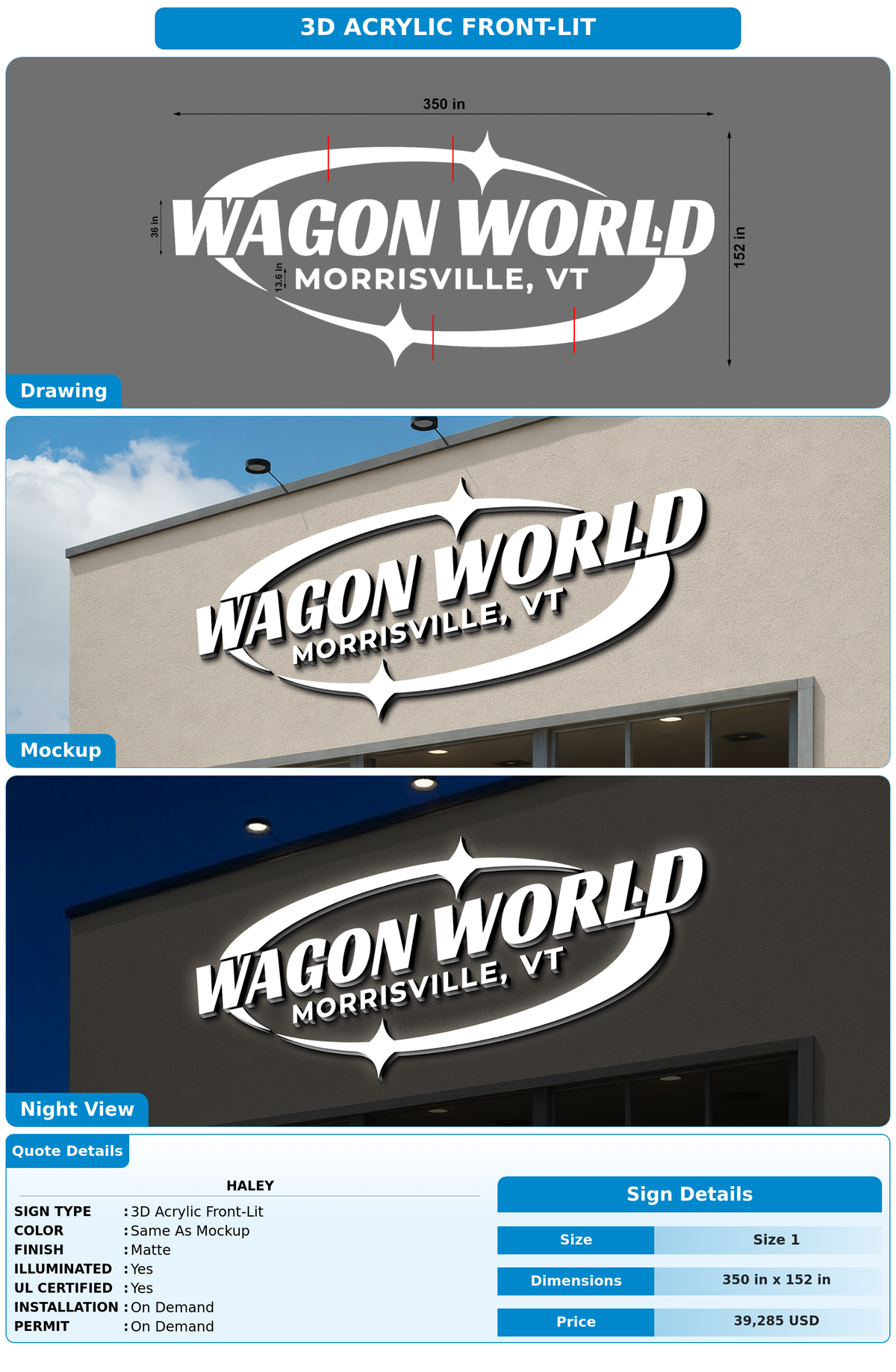 CUSTOM MOCKUP SIGN FOR Haley