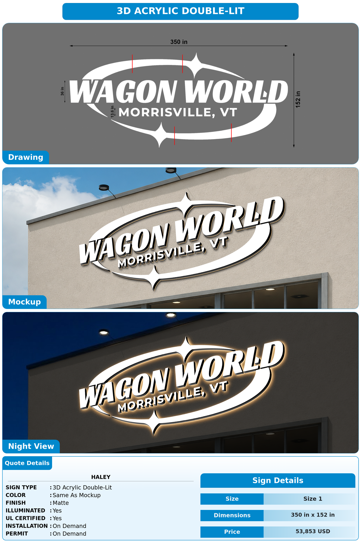 CUSTOM MOCKUP SIGN FOR Haley