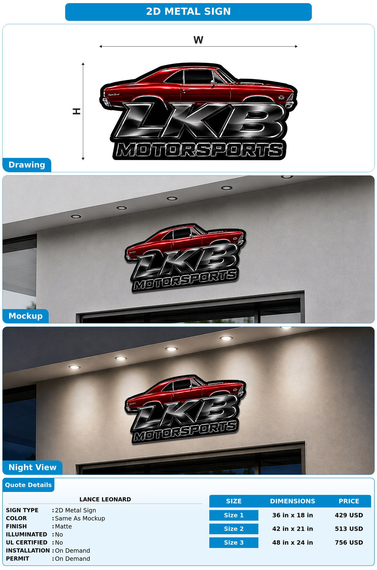 CUSTOM MOCKUP SIGN FOR Lance Leonard
