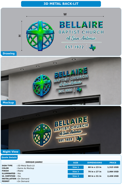 CUSTOM MOCKUP SIGN FOR Enrique Juarez