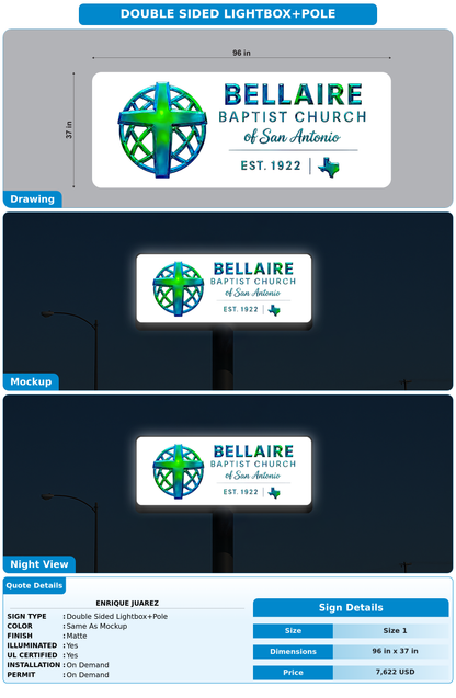 CUSTOM MOCKUP SIGN FOR Enrique Juarez