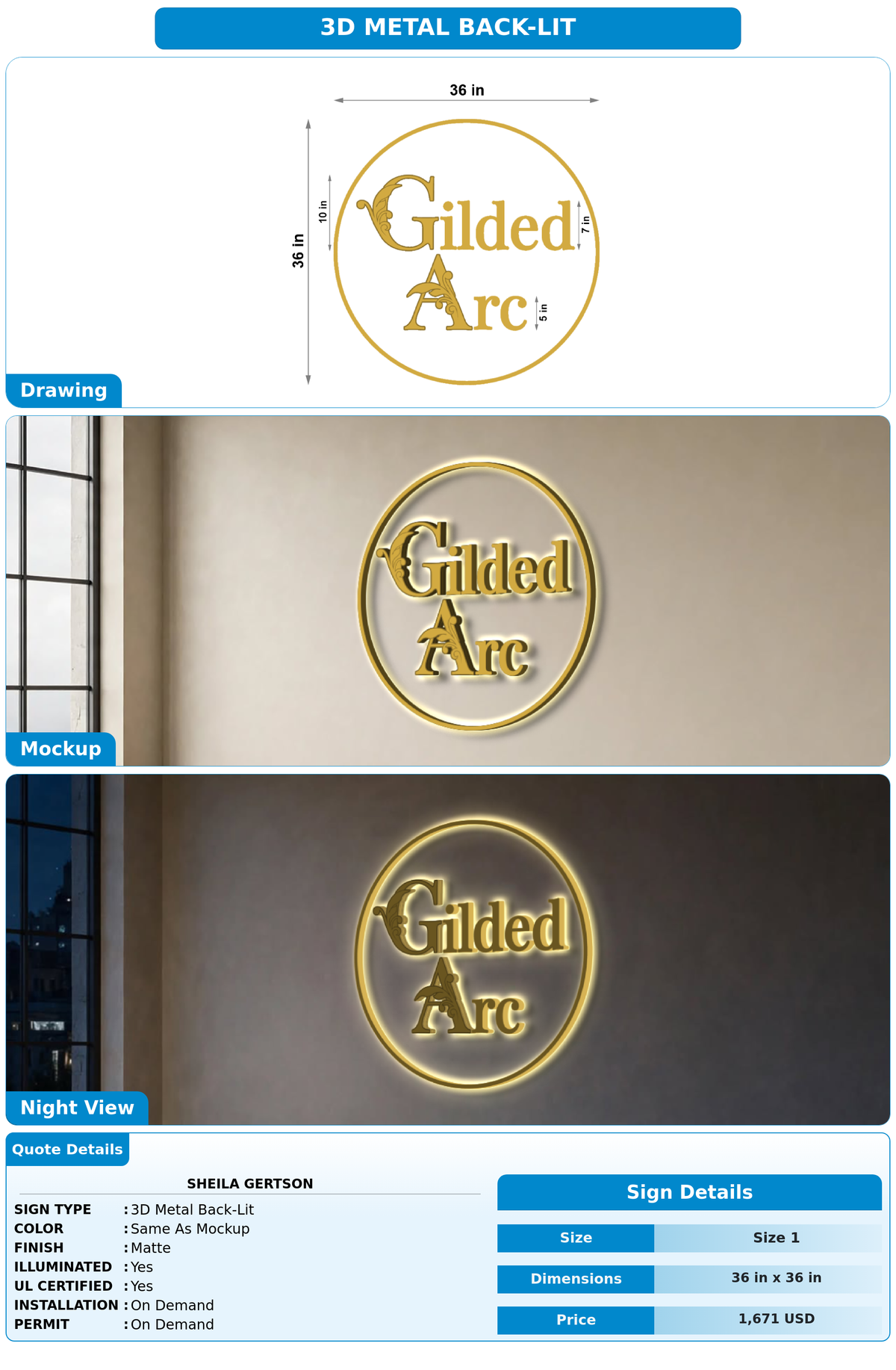 CUSTOM MOCKUP SIGN FOR Sheila Gertson