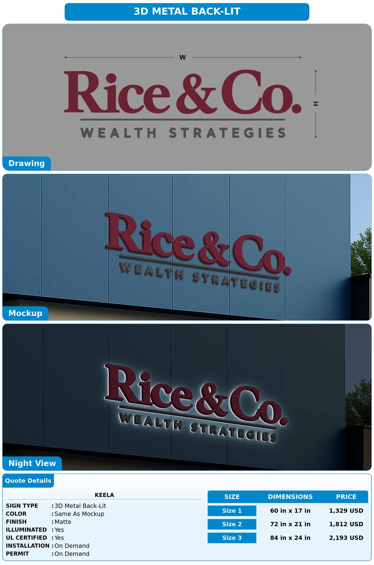 CUSTOM MOCKUP SIGN FOR Keela