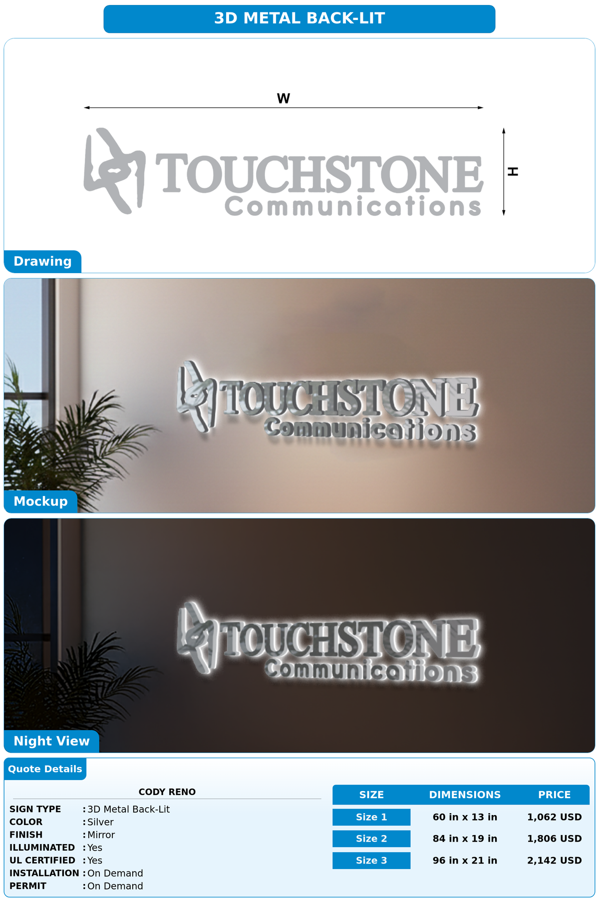 CUSTOM MOCKUP SIGN FOR Cody Reno