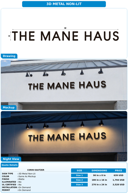 CUSTOM MOCKUP SIGN FOR Corin Kautzer