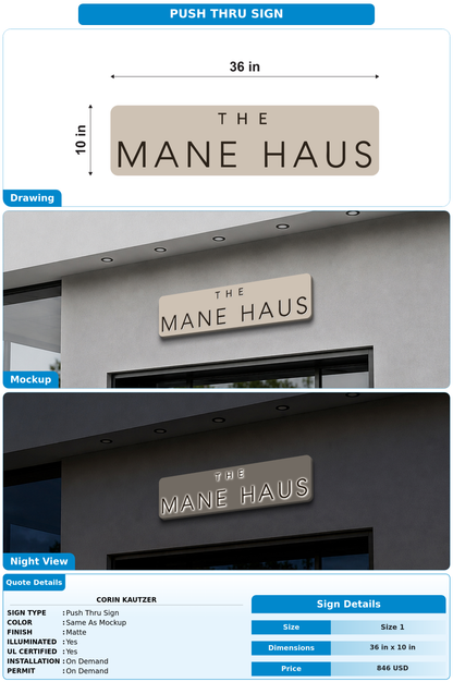 CUSTOM MOCKUP SIGN FOR Corin Kautzer