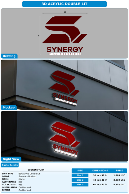 CUSTOM MOCKUP SIGN FOR Susanne Tuor