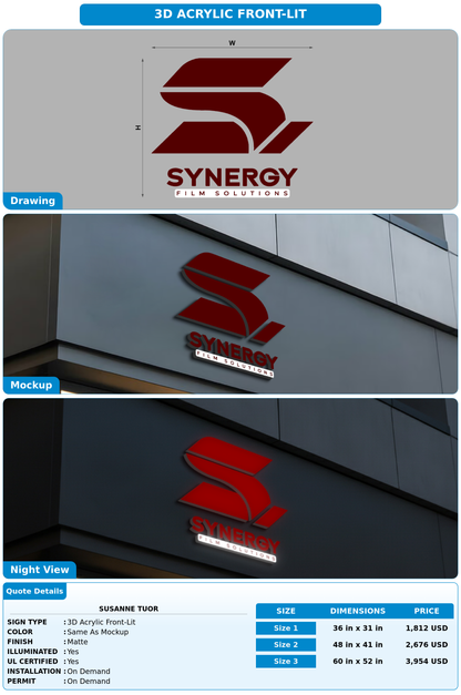 CUSTOM MOCKUP SIGN FOR Susanne Tuor