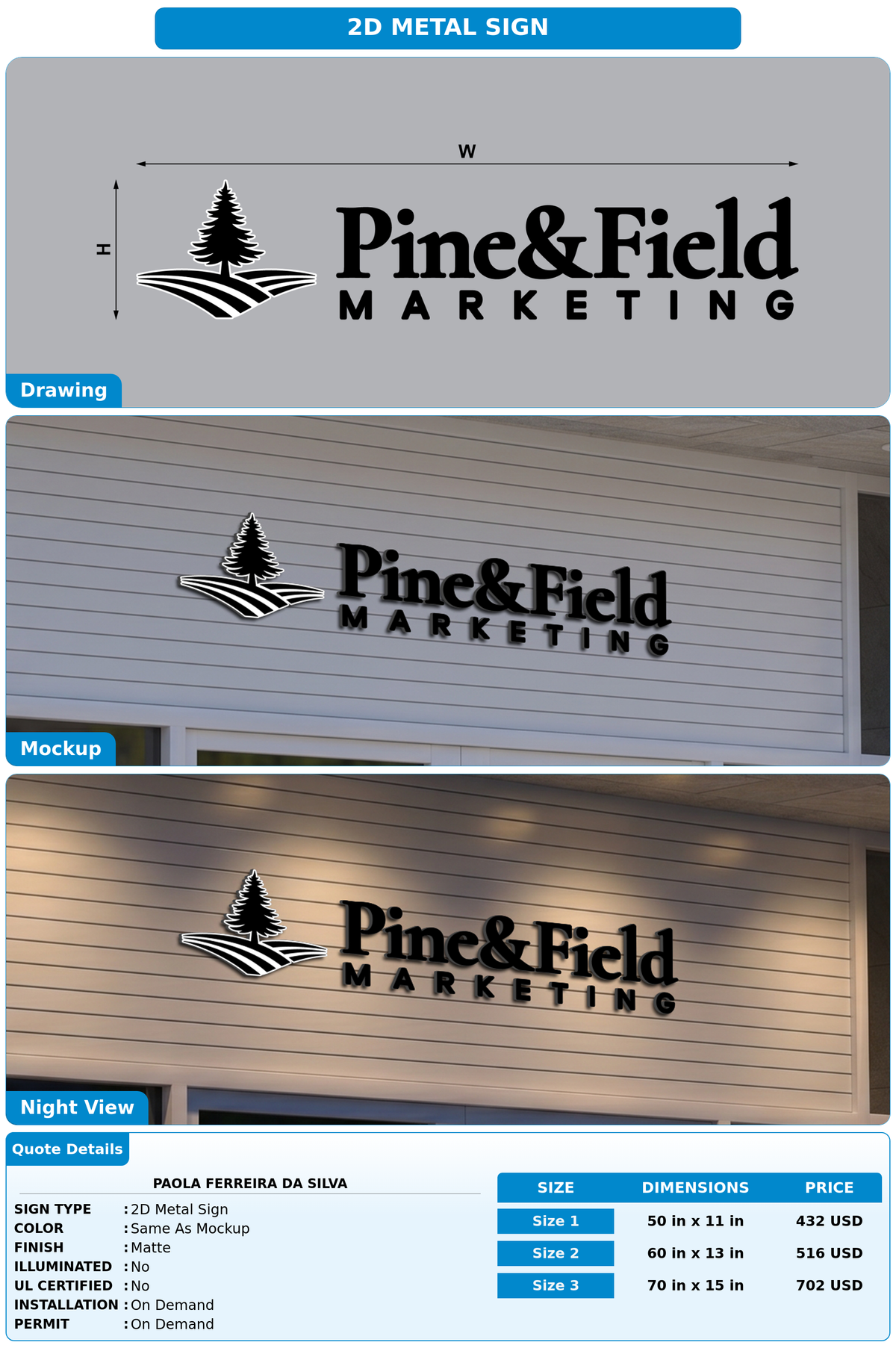 CUSTOM MOCKUP SIGN FOR Paola Ferreira da Silva