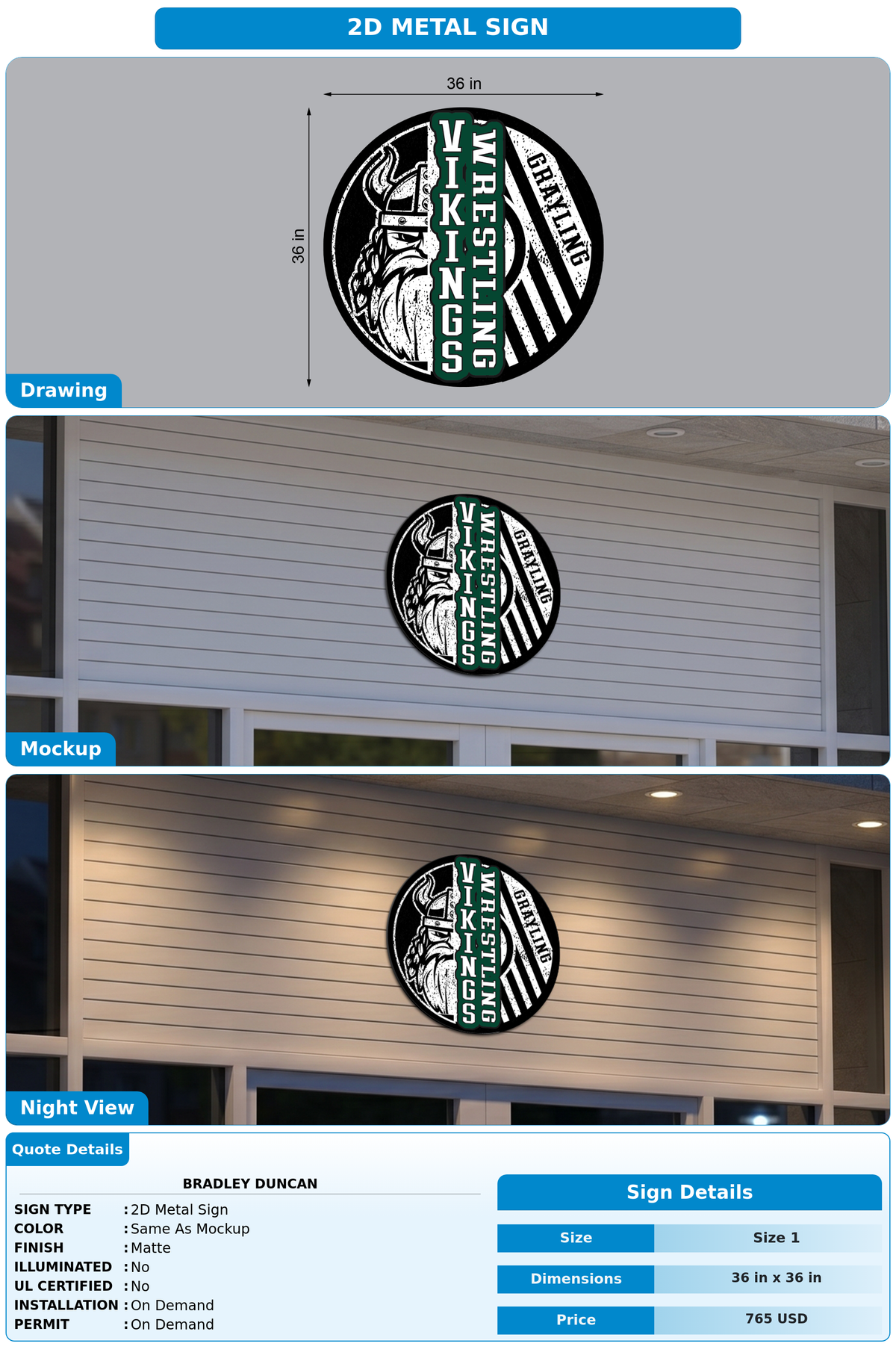 CUSTOM MOCKUP SIGN FOR Bradley Duncan