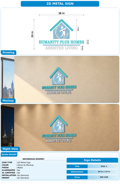 CUSTOM MOCKUP SIGN FOR Natoddsha Downey