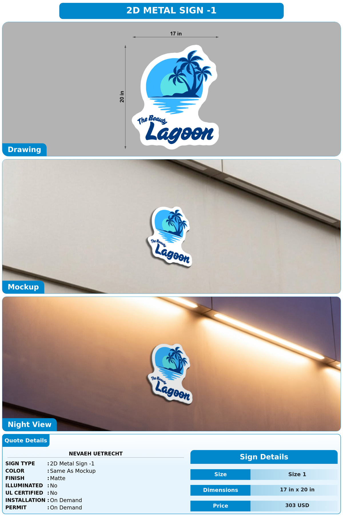 CUSTOM MOCKUP SIGN FOR Nevaeh Uetrecht