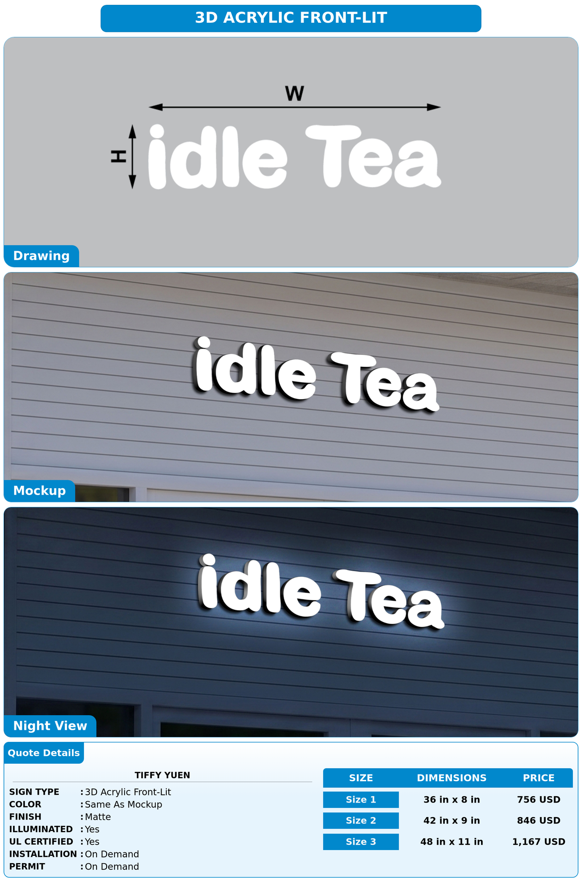 CUSTOM MOCKUP SIGN FOR Tiffy Yuen