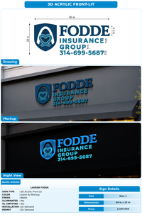 CUSTOM MOCKUP SIGN FOR Lauren Fodde