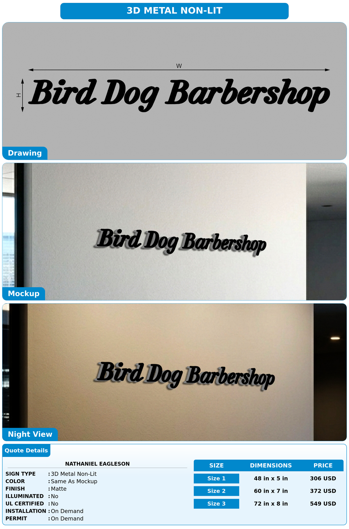 CUSTOM MOCKUP SIGN FOR Nathaniel Eagleson