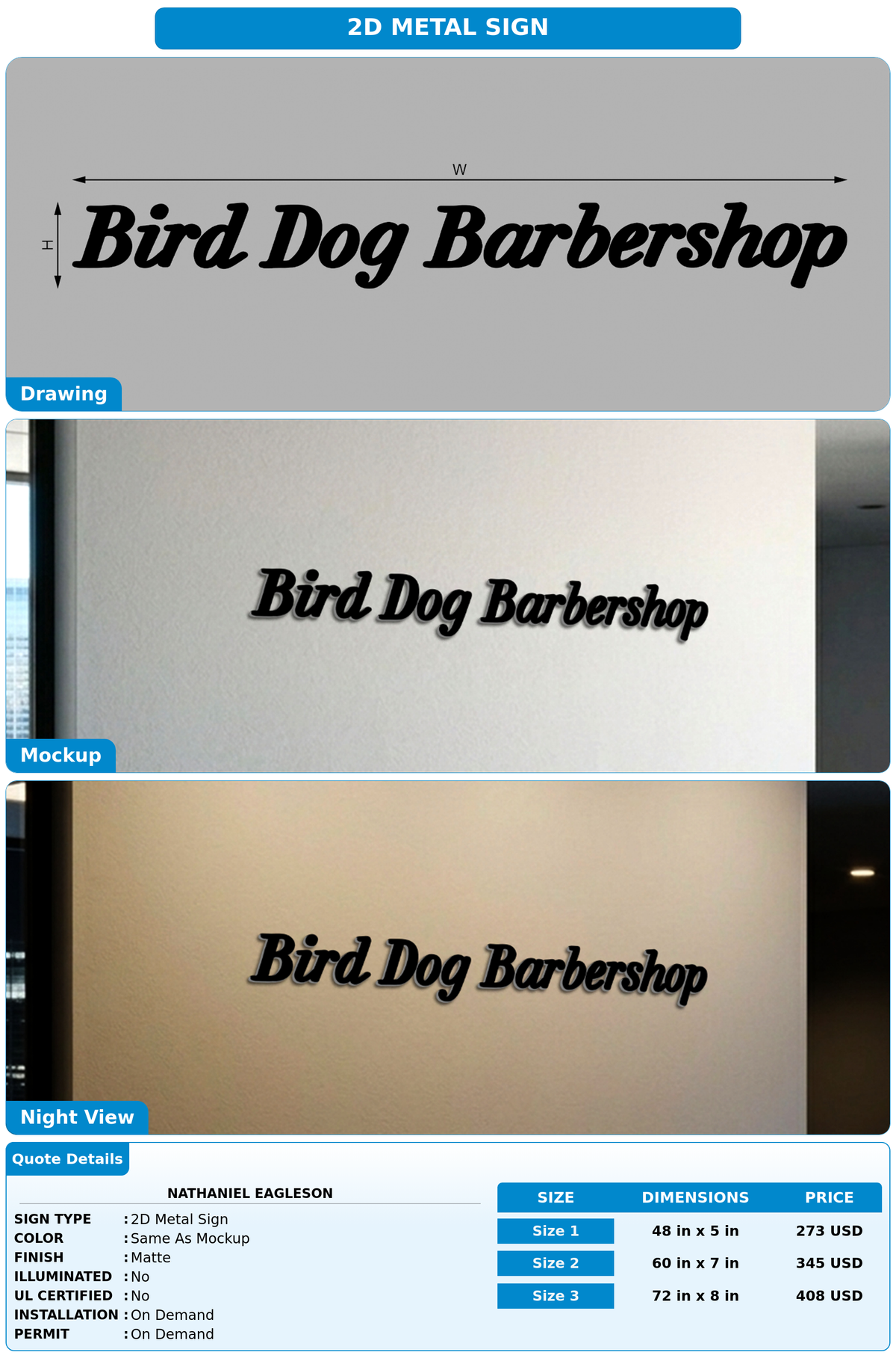 CUSTOM MOCKUP SIGN FOR Nathaniel Eagleson
