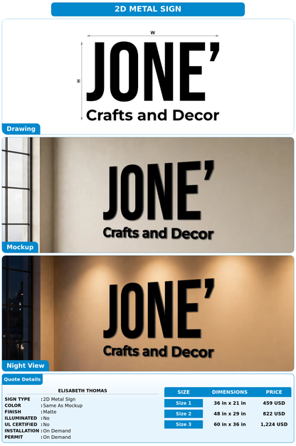 CUSTOM MOCKUP SIGN FOR Elisabeth Thomas