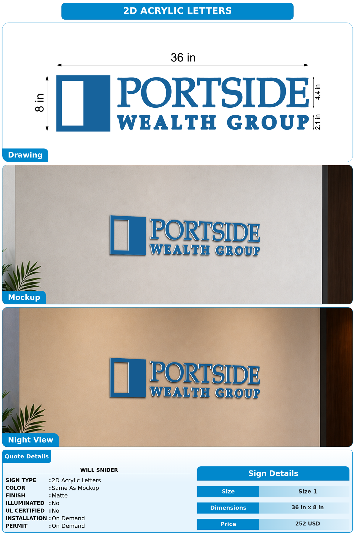 CUSTOM MOCKUP SIGN FOR Will Snider