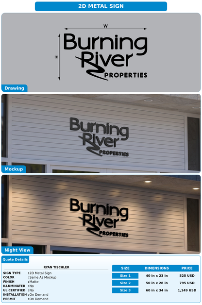 CUSTOM MOCKUP SIGN FOR Ryan Tischler