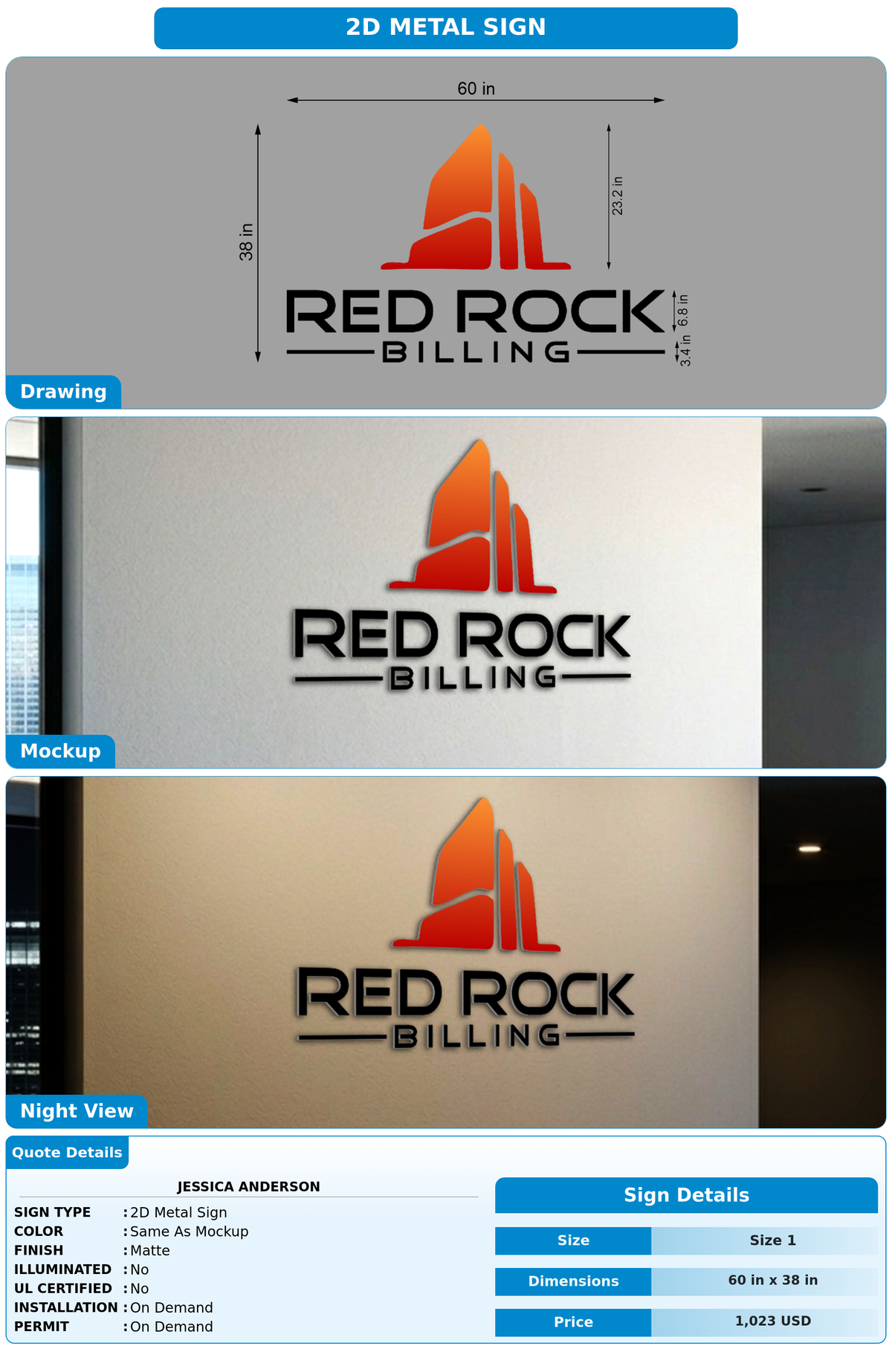 CUSTOM MOCKUP SIGN FOR Jessica Anderson