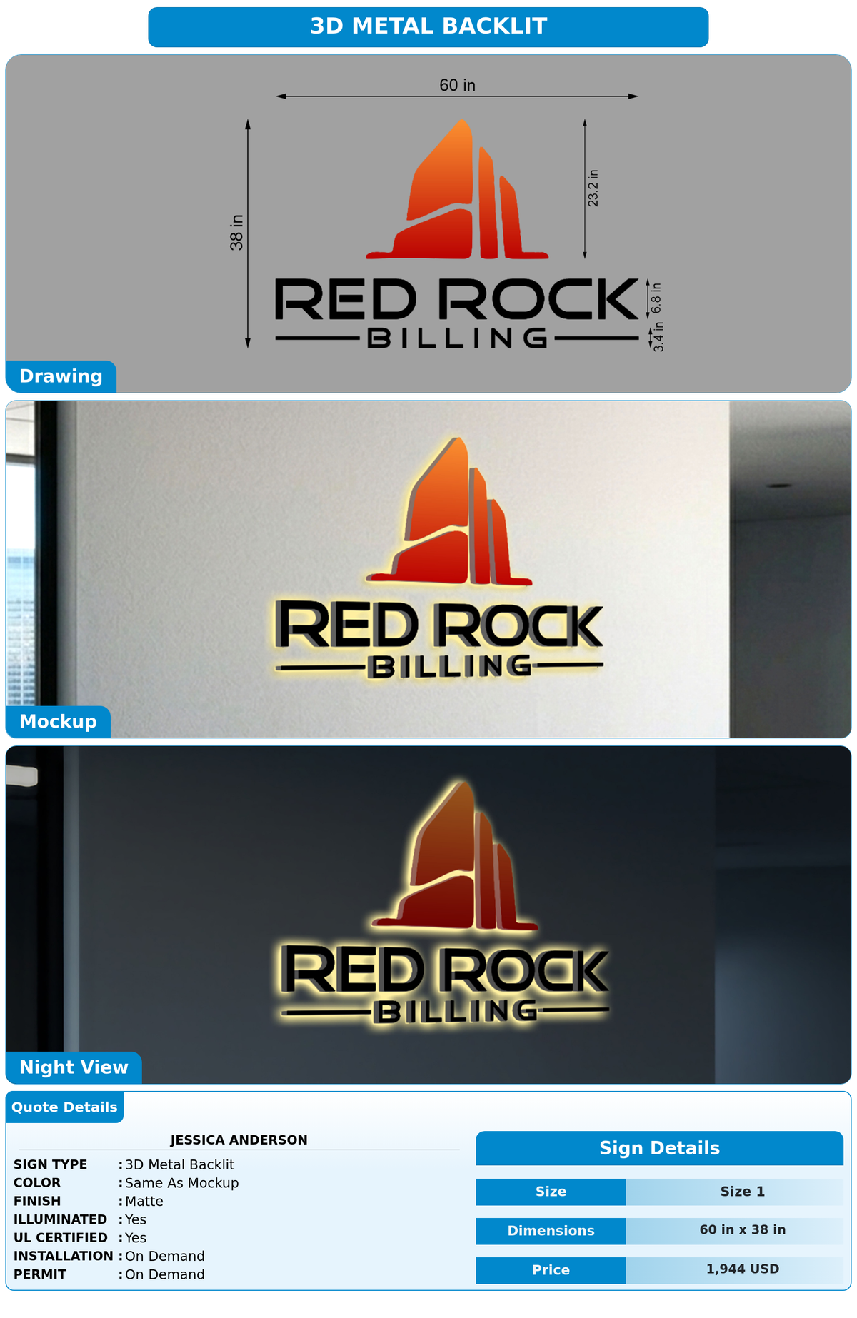 CUSTOM MOCKUP SIGN FOR Jessica Anderson