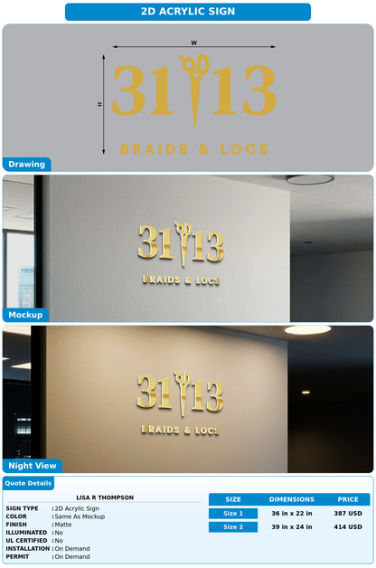 CUSTOM MOCKUP SIGN FOR Lisa R Thompson