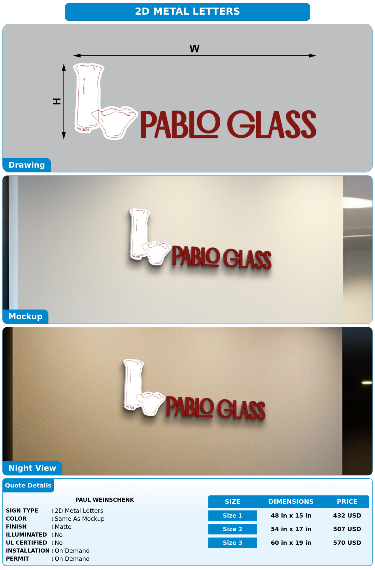 CUSTOM MOCKUP SIGN FOR Paul Weinschenk