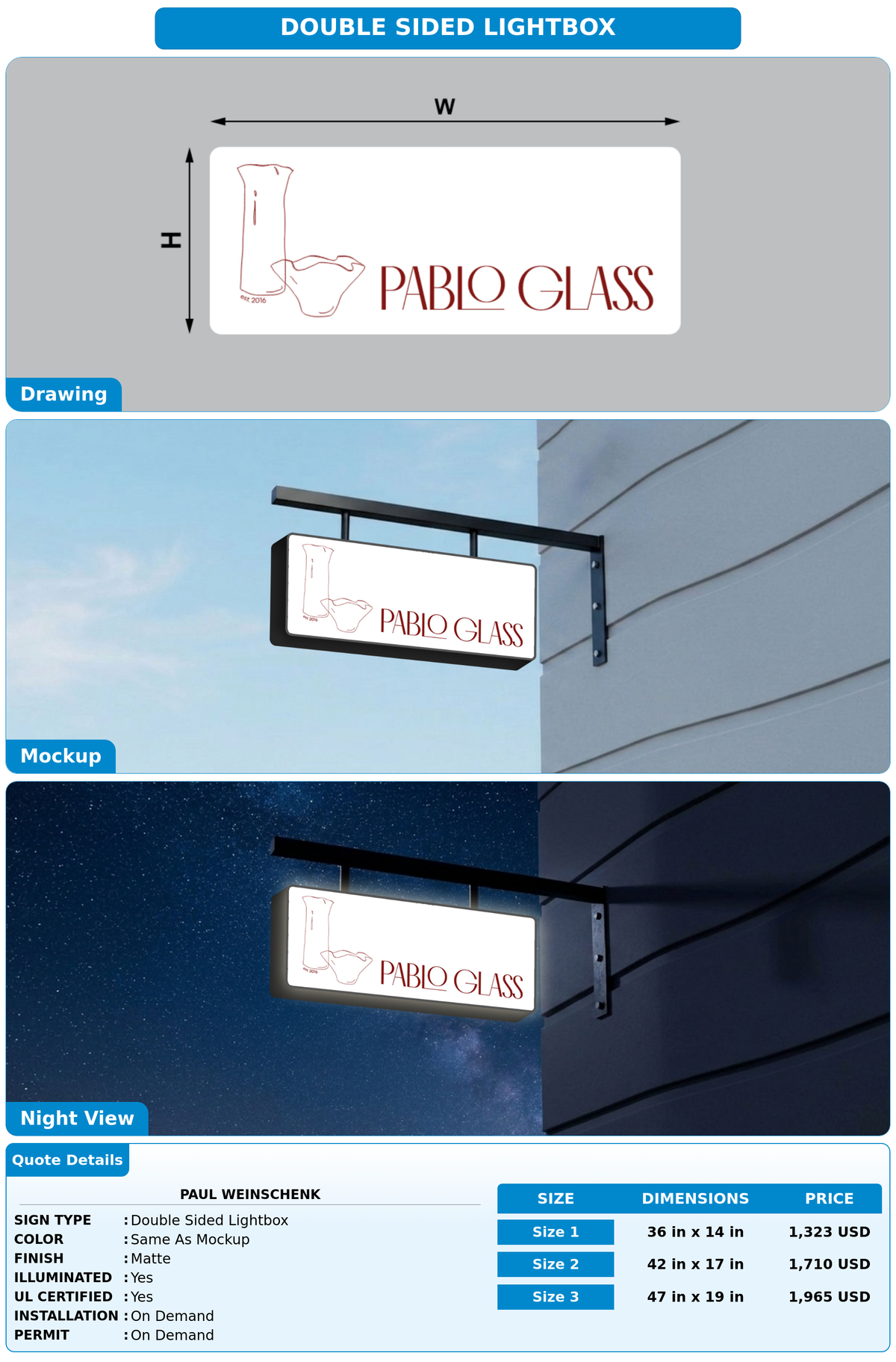 CUSTOM MOCKUP SIGN FOR Paul Weinschenk