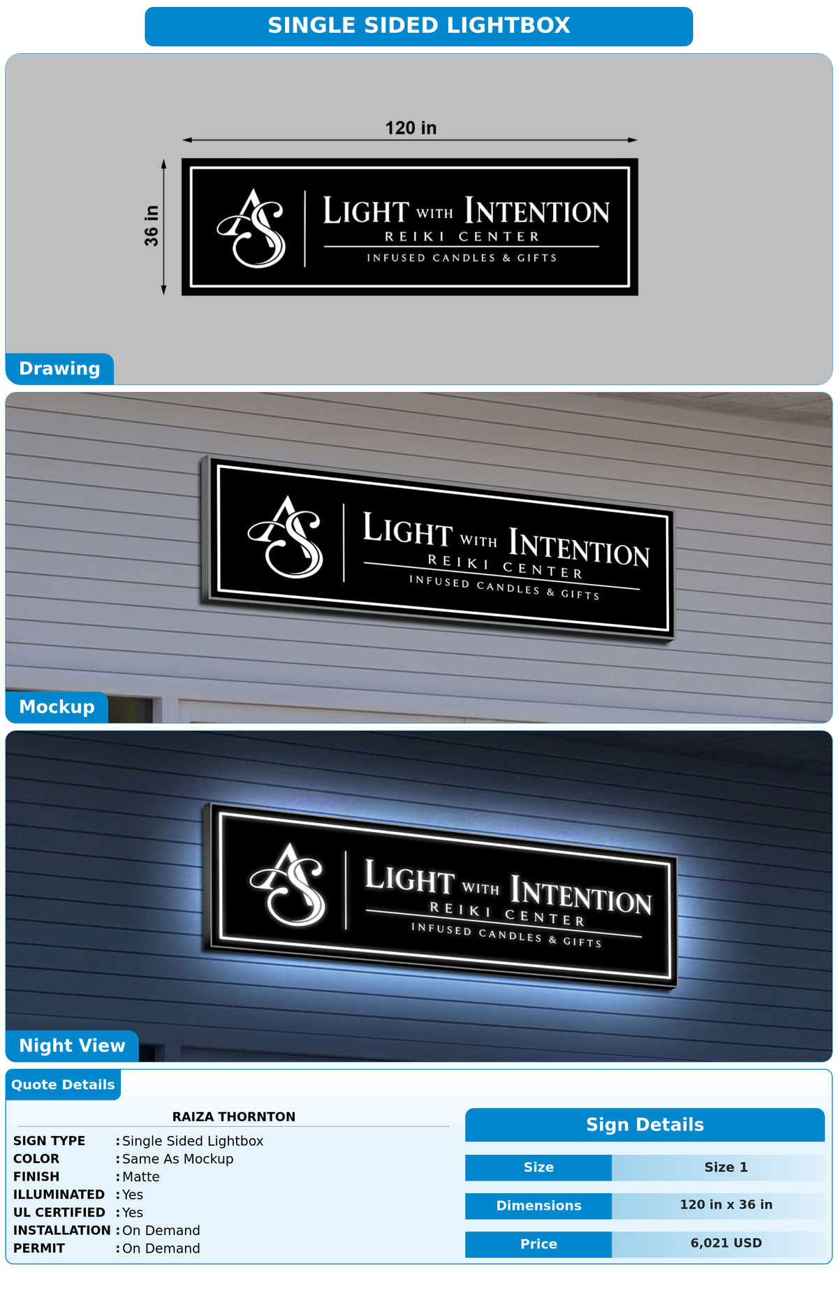 CUSTOM MOCKUP SIGN FOR Raiza Thornton