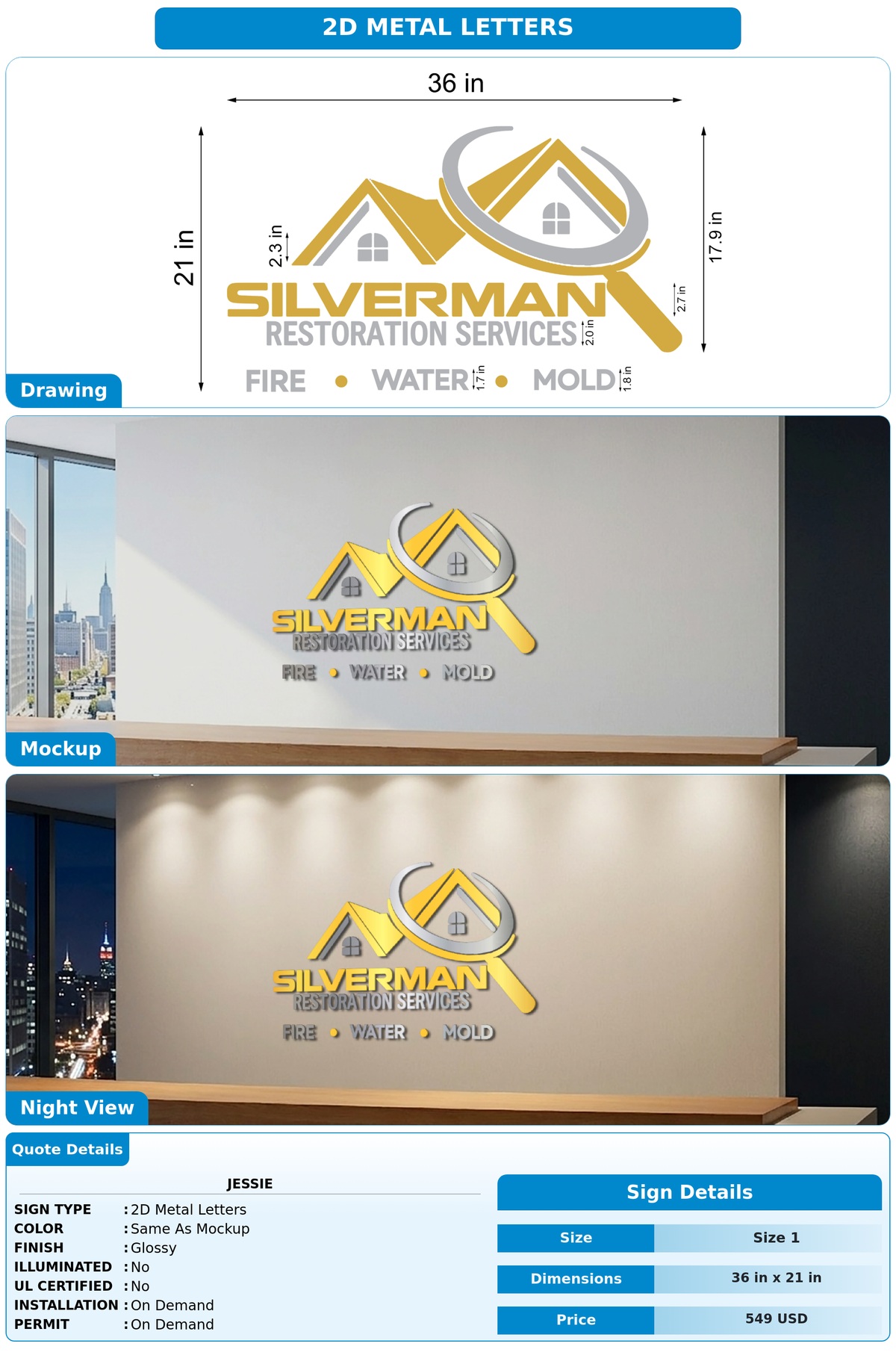 CUSTOM MOCKUP SIGN FOR Jessie