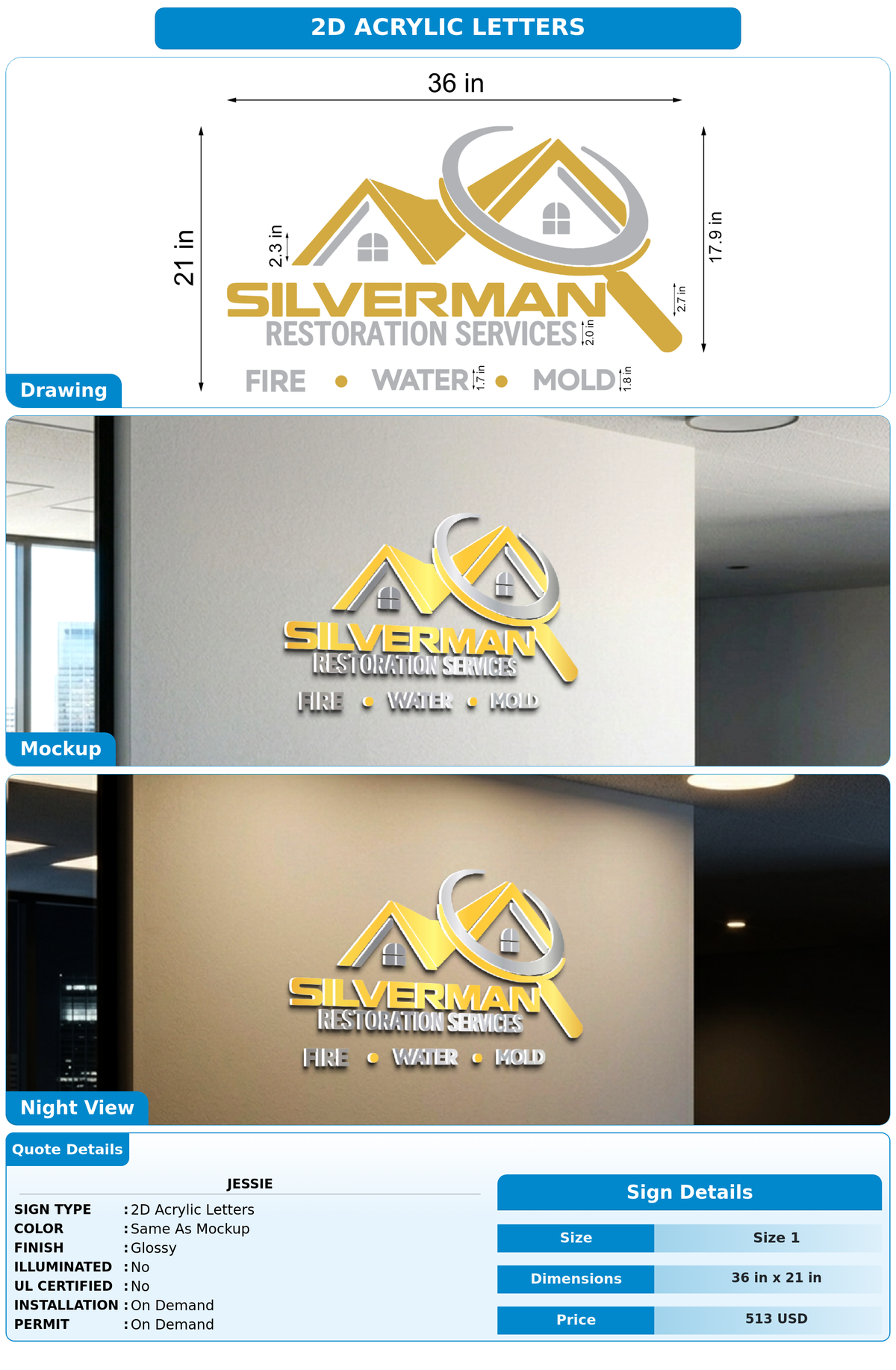 CUSTOM MOCKUP SIGN FOR Jessie