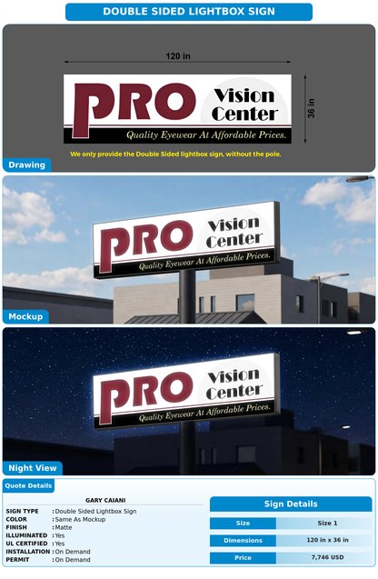 CUSTOM MOCKUP SIGN FOR Gary Caiani