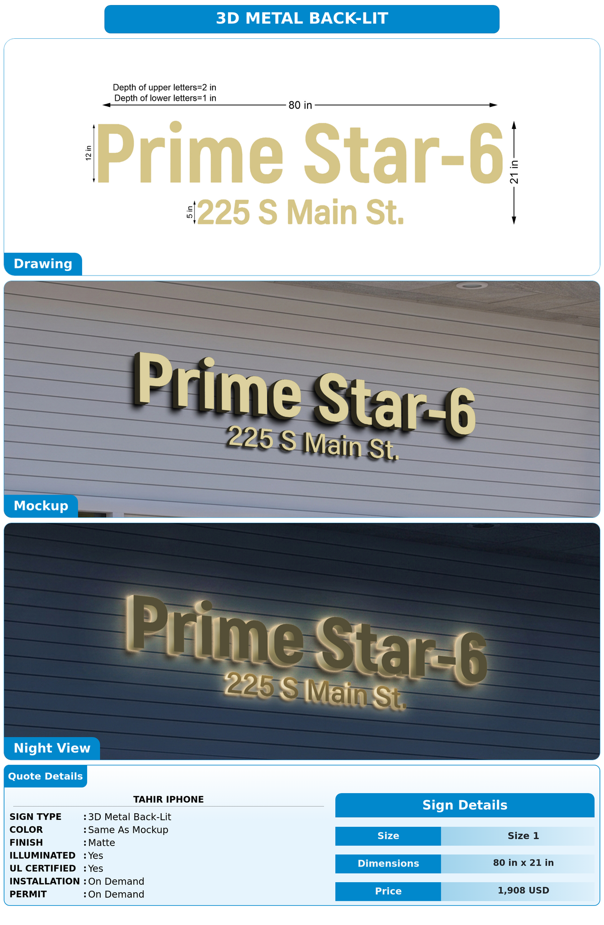 CUSTOM MOCKUP SIGN FOR Tahir iPhone