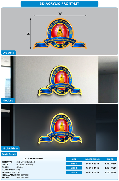 CUSTOM MOCKUP SIGN FOR URFIC Leominster