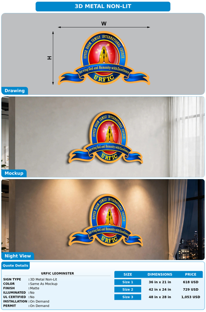 CUSTOM MOCKUP SIGN FOR URFIC Leominster