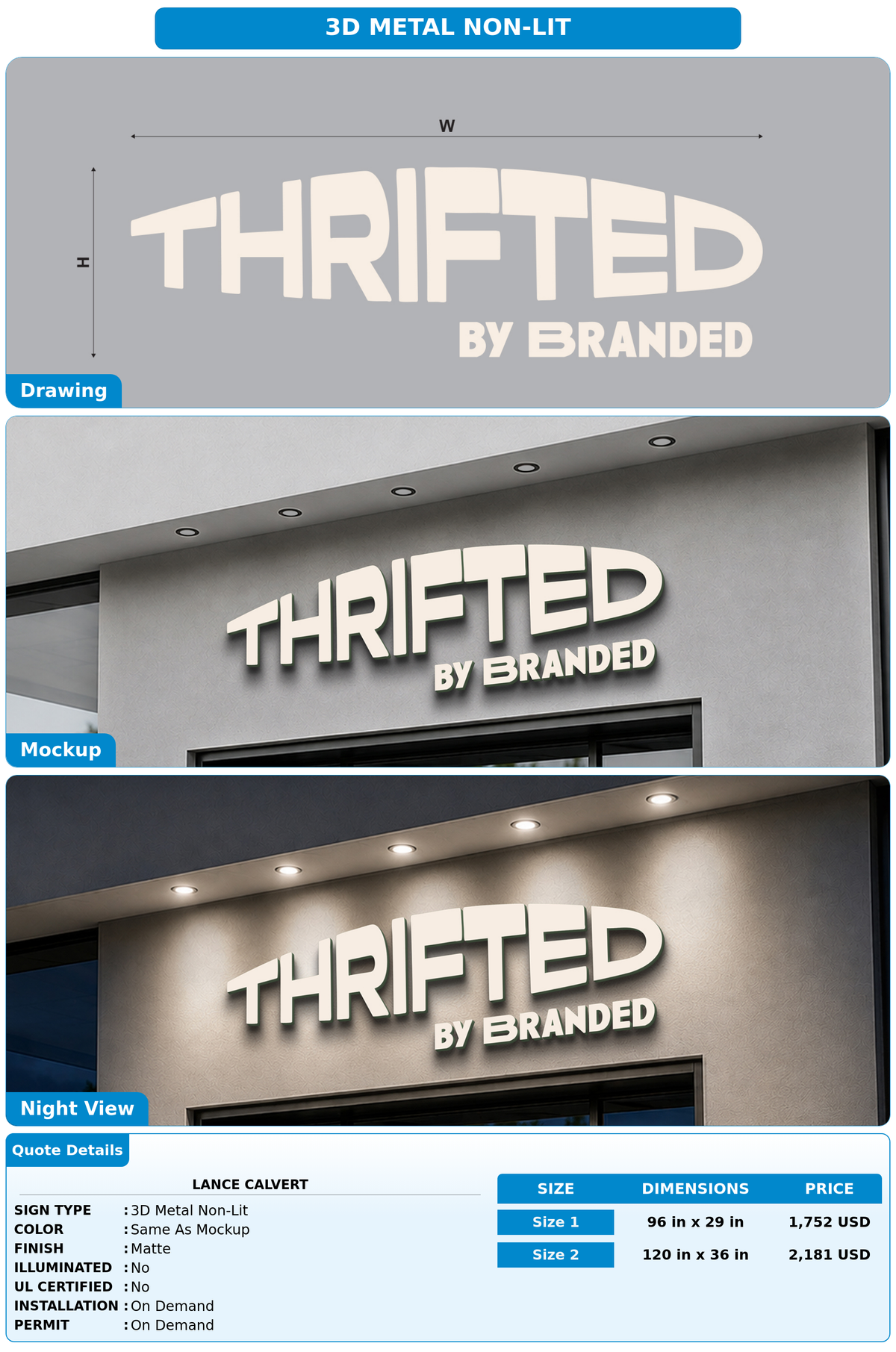 CUSTOM MOCKUP SIGN FOR lance calvert