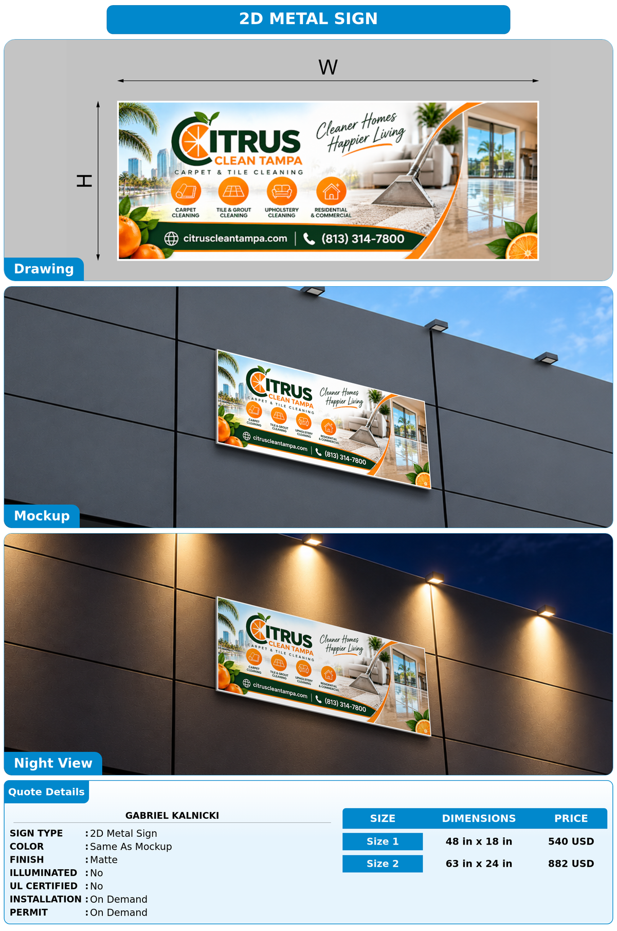 CUSTOM MOCKUP SIGN FOR Gabriel kalnicki