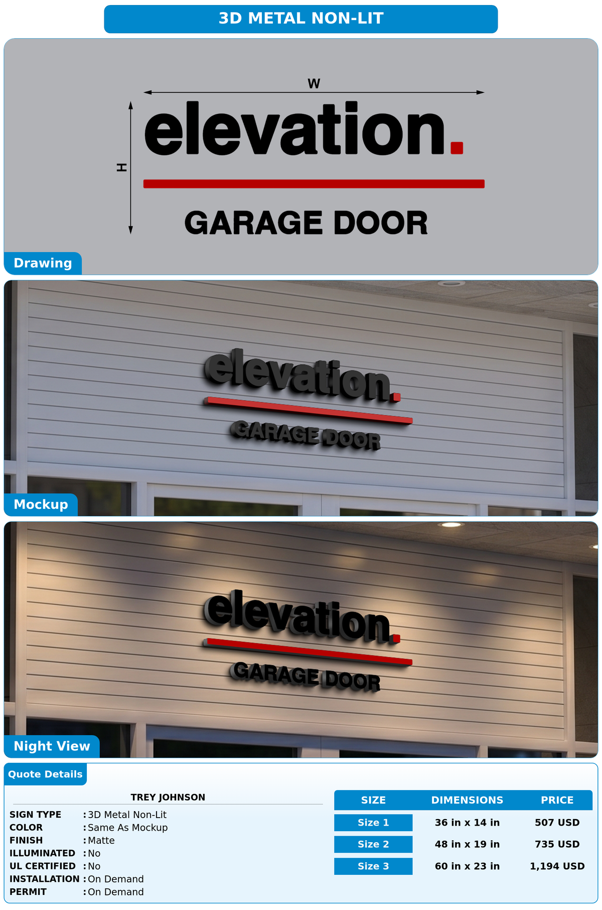 CUSTOM MOCKUP SIGN FOR Trey Johnson