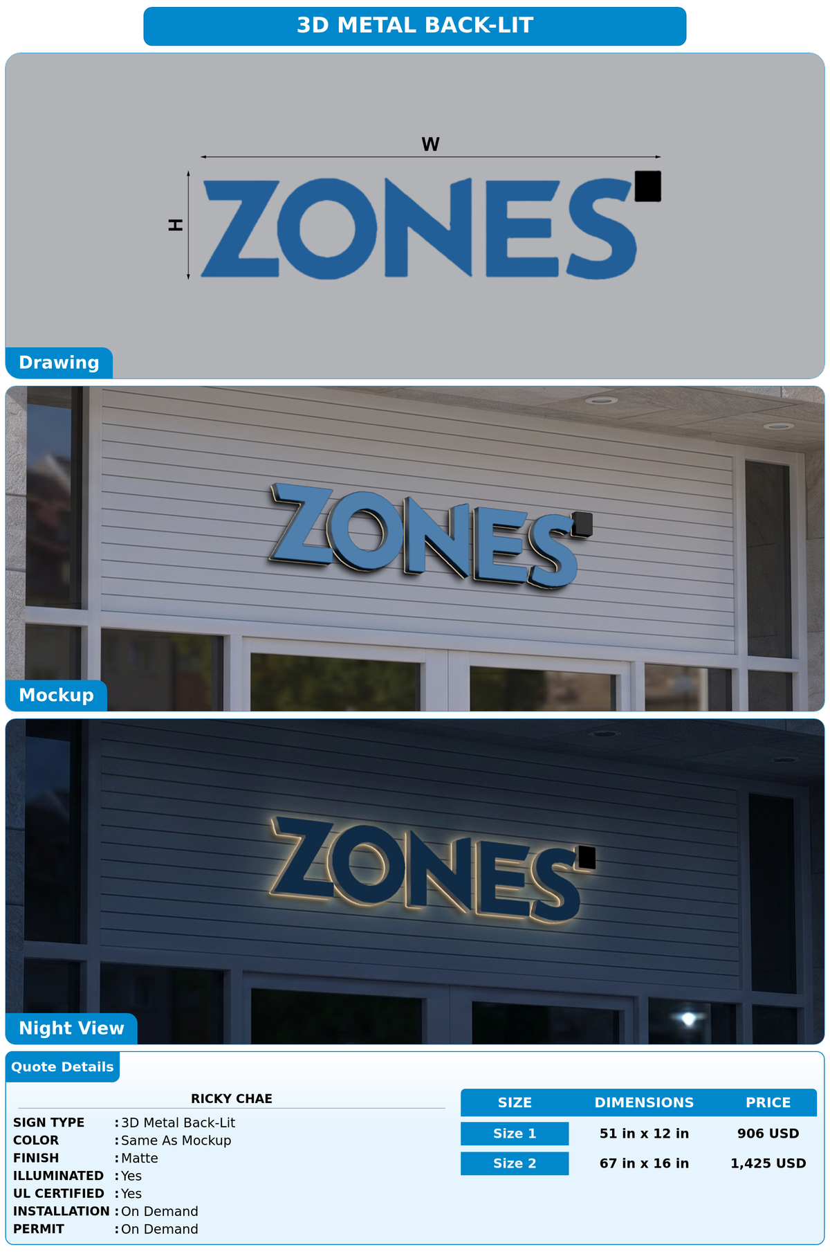 CUSTOM MOCKUP SIGN FOR Ricky Chae