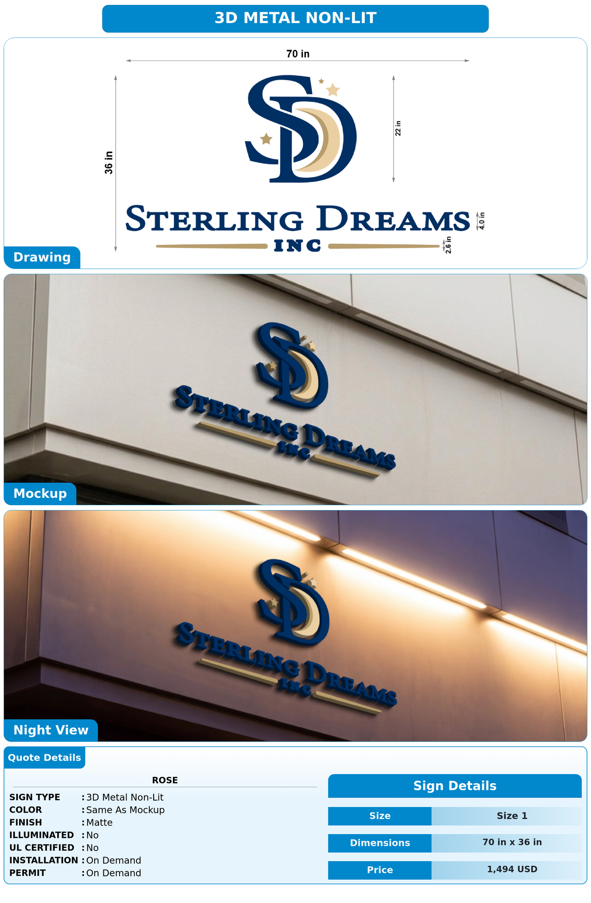CUSTOM MOCKUP SIGN FOR rose