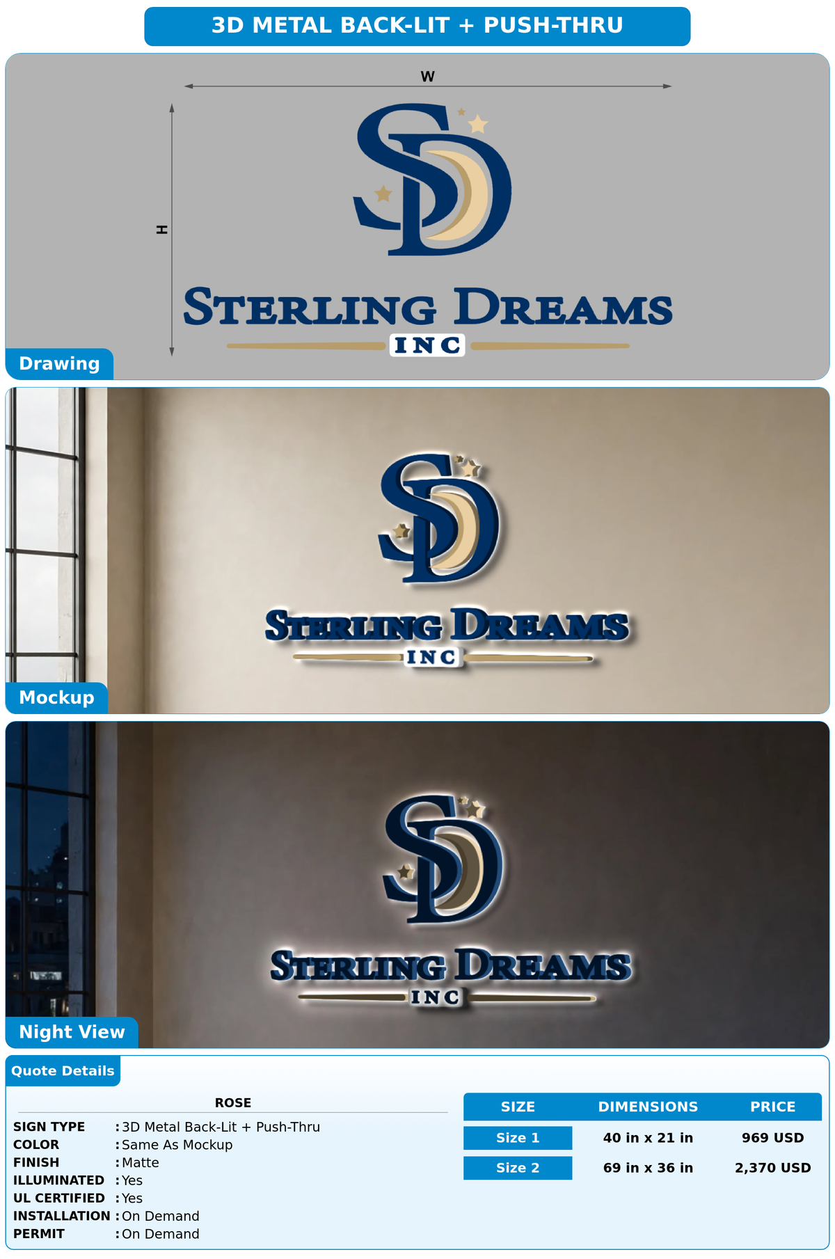 CUSTOM MOCKUP SIGN FOR rose