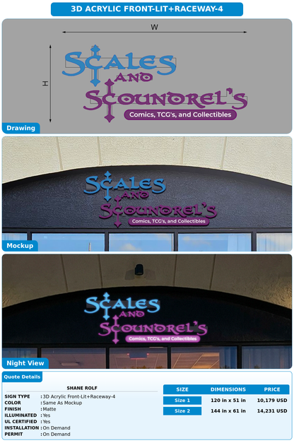 CUSTOM MOCKUP SIGN FOR Shane Rolf