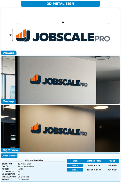 CUSTOM MOCKUP SIGN FOR William DAmaro