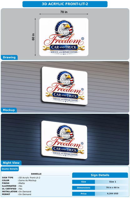 CUSTOM MOCKUP SIGN FOR danielle