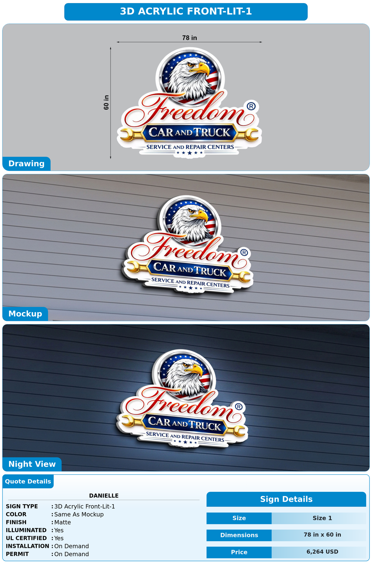 CUSTOM MOCKUP SIGN FOR danielle