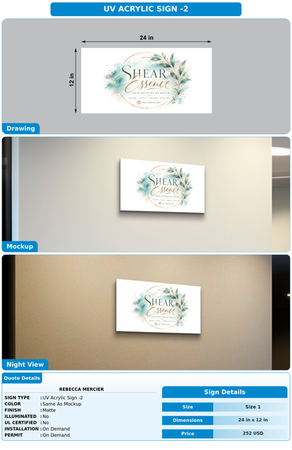 CUSTOM MOCKUP SIGN FOR Rebecca Mercier