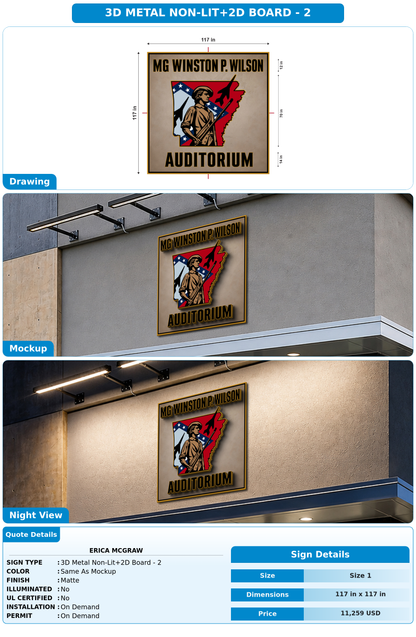 CUSTOM MOCKUP SIGN FOR Erica McGraw
